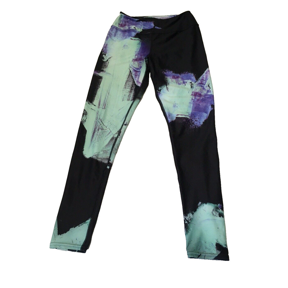 Lions of Paris Leggings Women's Size L Multicolor‎ Neon Pattern
